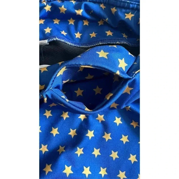 Unbranded Women’s Small Blue Gold Star Back Zipper pocket skort shorts skirts - Picture 6 of 13